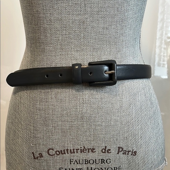 Full Leather Belt in Charcoal Grey 1" wide, Size L - Picture 1 of 9